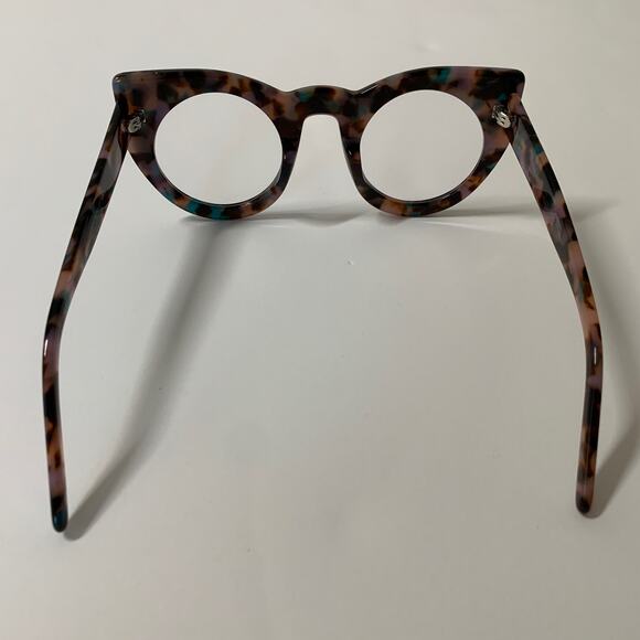 Turtle Shell Multi Colored Cat Eye Blue Light Glasses - Picture 3 of 4